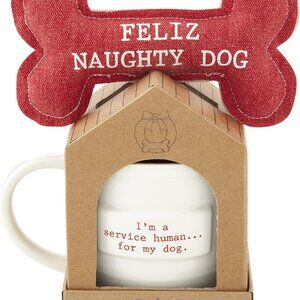 Mud Pie Red Santa's Favorite Dog Toy and Mug Set/NWT